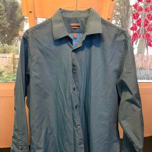 blue short sleeves men shirt 16-1/2